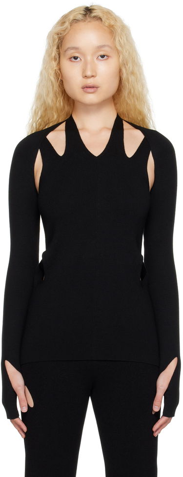 Tielko Dion Lee Cutout Long Sleeve Top Čierna | C7146F22, 0