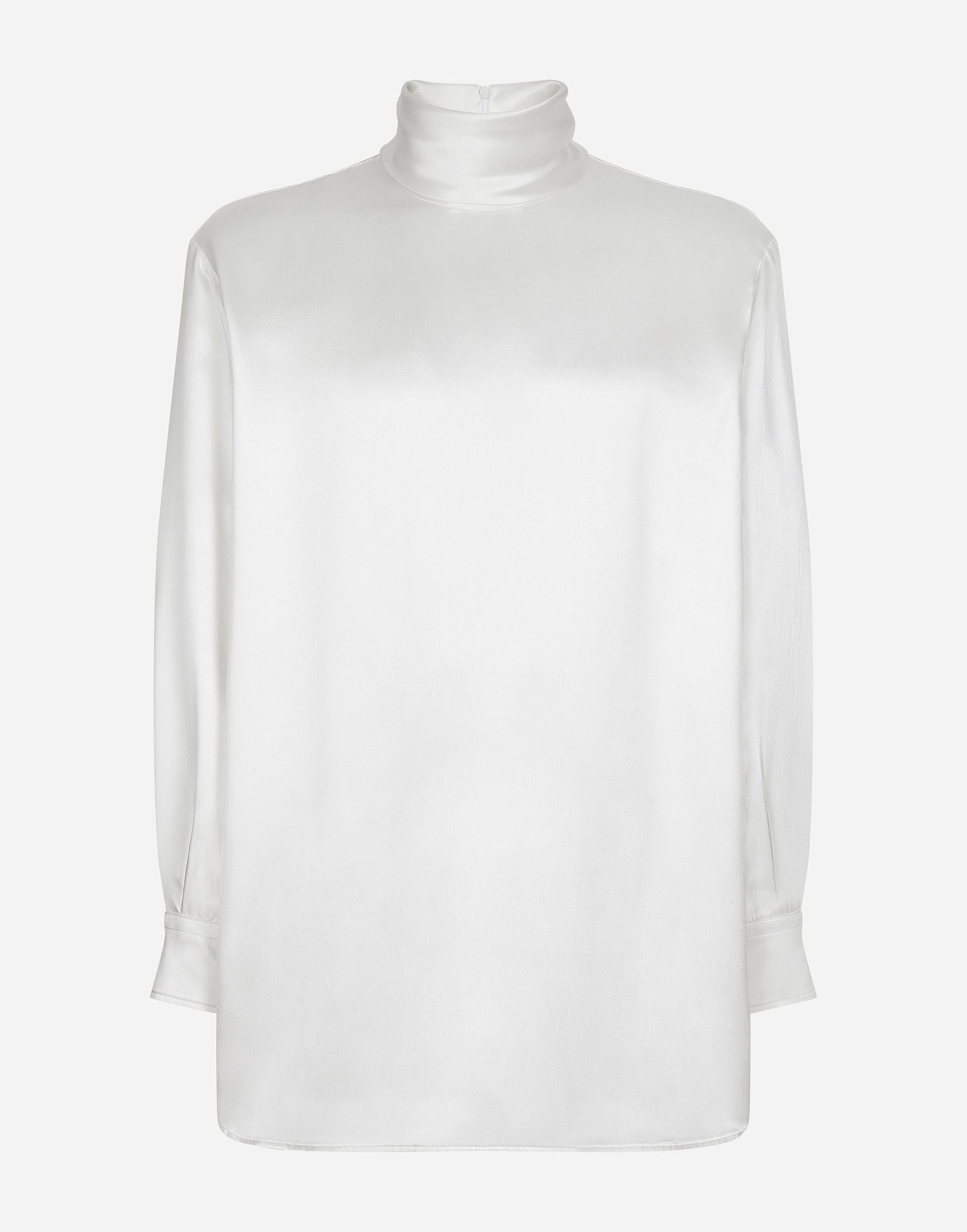 Košeľa Dolce & Gabbana Silk Turtleneck Long Sleeve Biela | G8SD9TFU1NUW0800, 0