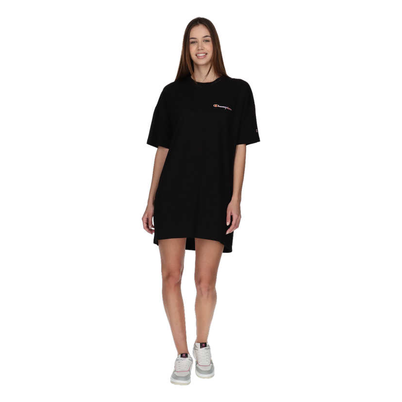 Šaty Champion T-Shirt Dress Raw Logo Čierna | 117605-KK001