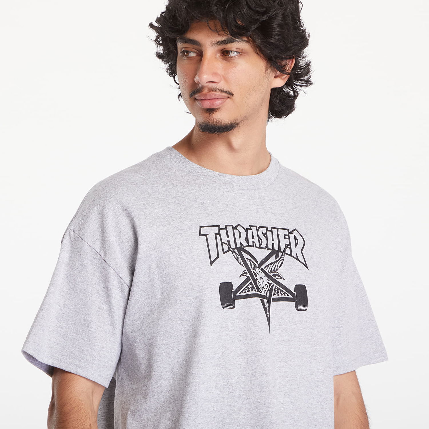 Tričko Thrasher Skategoat T-Shirt Šedá | 110117GY, 1