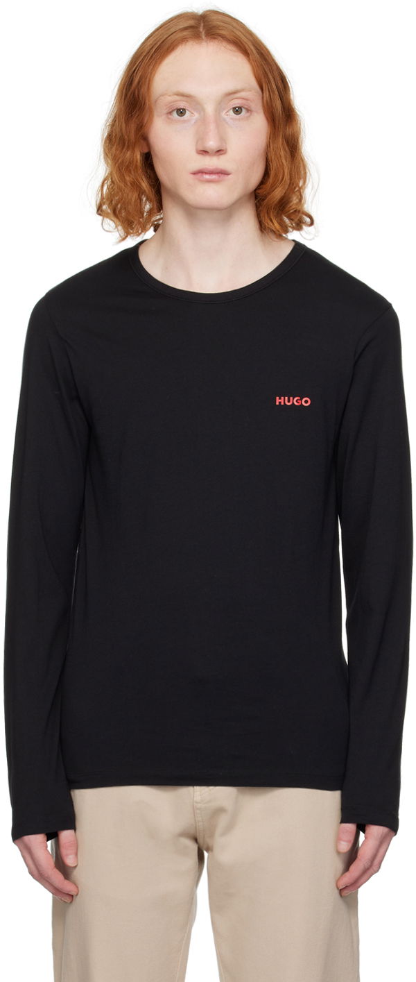 Tričko BOSS Hugo Three-Pack Long Sleeve T-Shirts Čierna | 50492631, 0