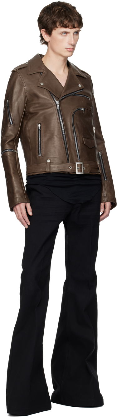 Bunda Rick Owens Concordians Bauhaus Stooges Leather Jacket Hnedá | RR02E1702 LHOSJP, 3