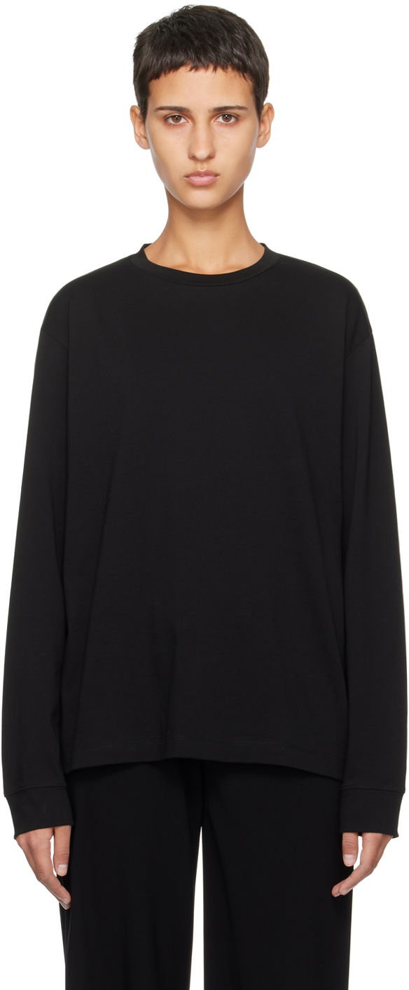Tričko The Row Ciles Long Sleeve T-Shirt Čierna | 6891-K220, 0