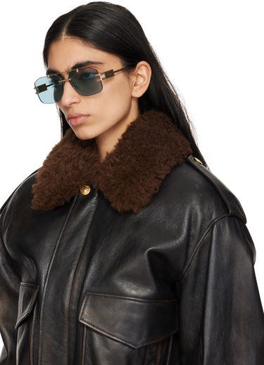 Slnečné okuliare Versace Versace Damier Plaque Sunglasses Metalická | 0VE2275 8056262247853, 3