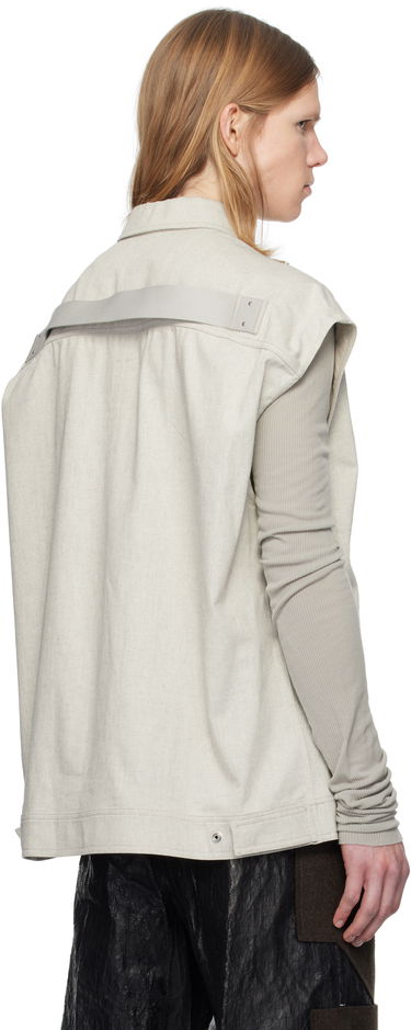 Košeľa Rick Owens Rick Owens Sleeveless Jumbo Denim Shirt Béžová | RU01E5776 DRD, 2