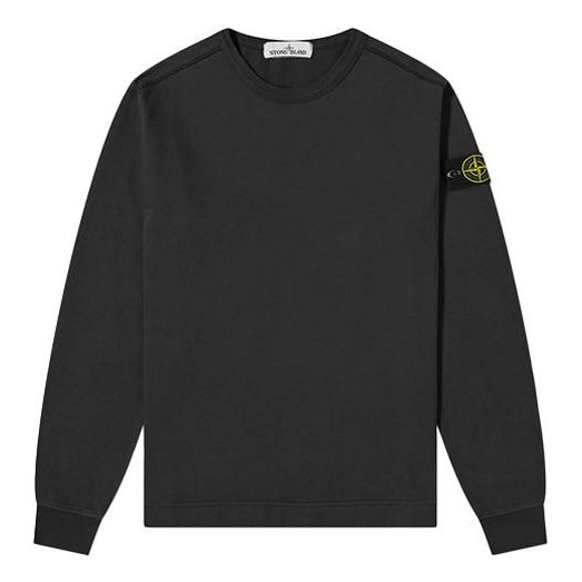 Sveter Stone Island Garment Dyed Lightweight Crew Sweatshirt Čierna | 731564450-V0029