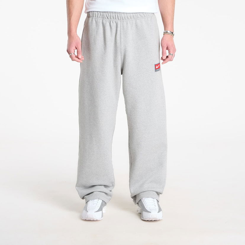 Tepláky Nike Solo Swoosh Fleece Open-Hem Sweatpants Šedá | IO0675-063