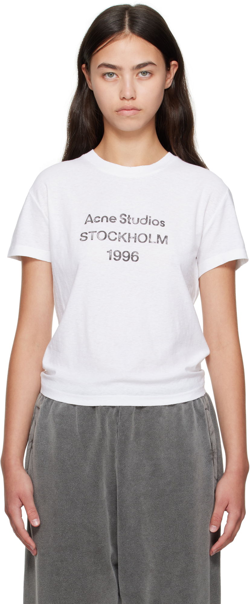 Tričko Acne Studios Acne Studios Logo T-Shirt Biela | CL0397-