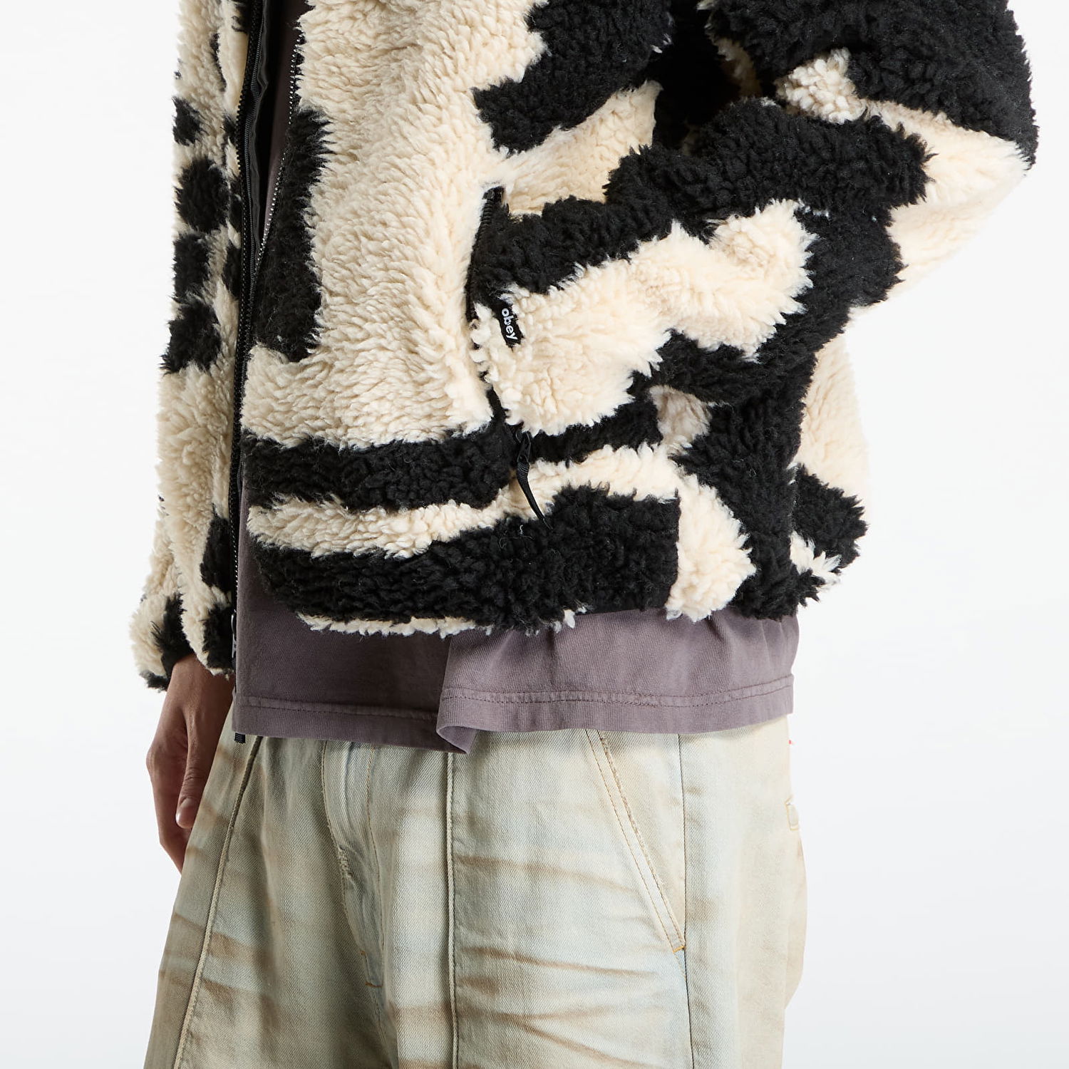 Bunda OBEY Jacket Shaggy Sherpa Jacket Clay Multi Béžová | 121800607-CLY, 1
