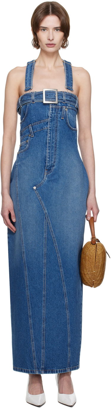 Šaty Jean Paul Gaultier Jean Paul Gaultier 'The Overall' Denim Maxi Dress Modrá | 25/33-F-RO303-D013-57, 0