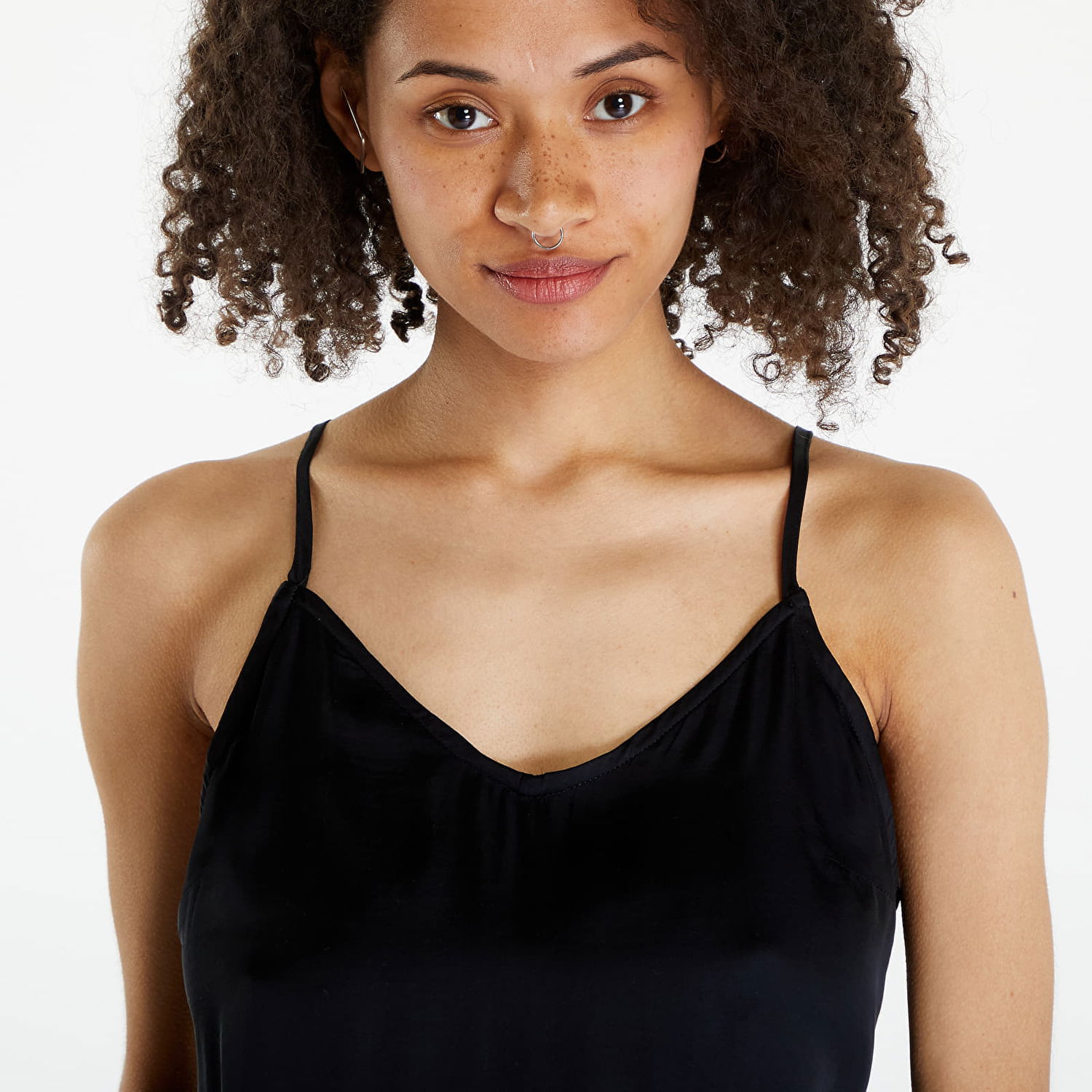 Tielko Urban Classics Top Ladies Viscose Satin Slip Top Čierna | TB6187-00007, 1