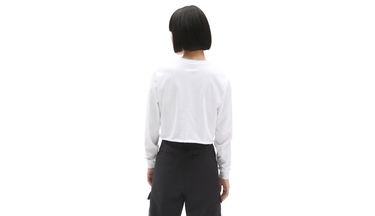 Crop Top Vans Cropped T-Shirt Biela | VN0A4OUQWHT, 2