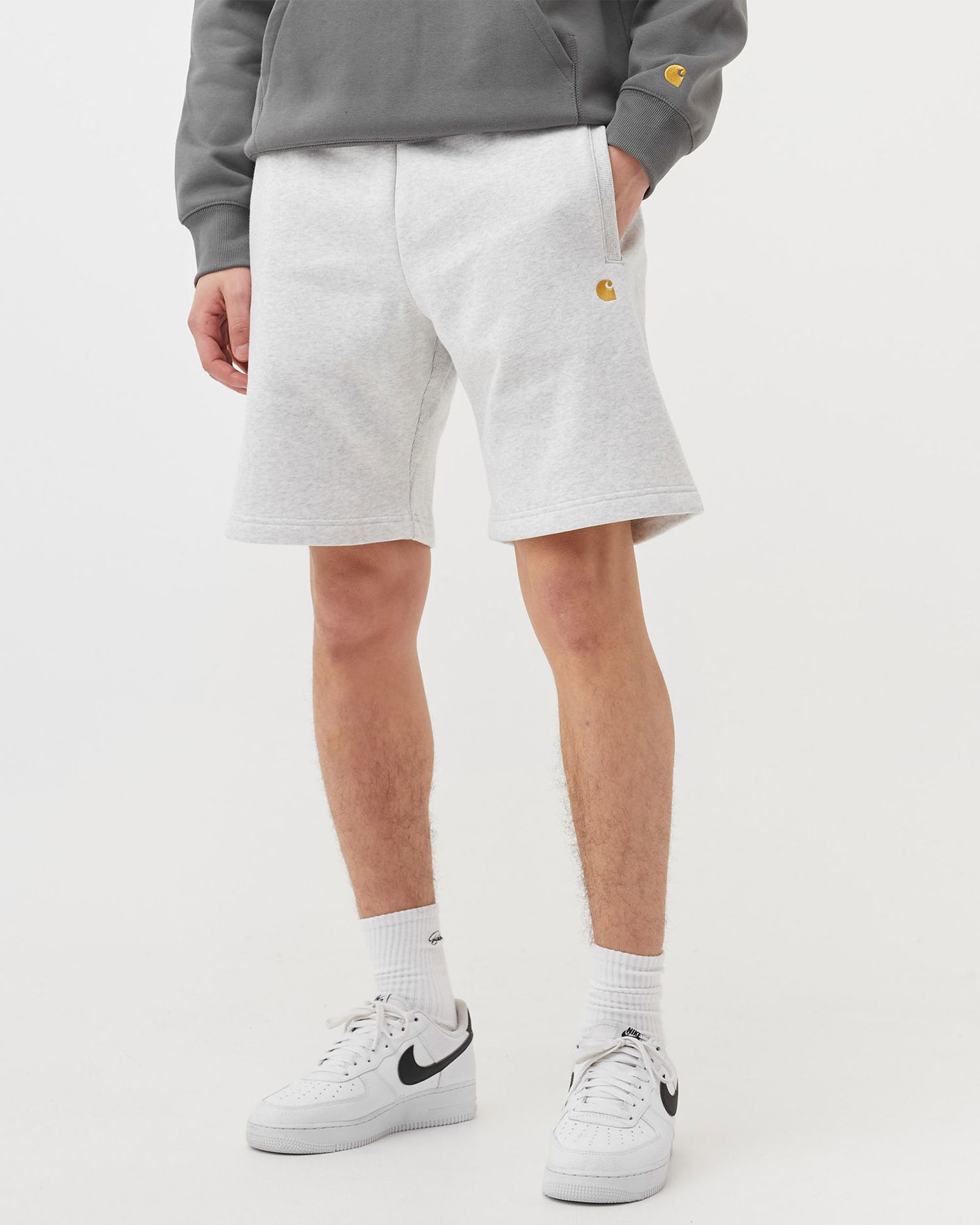 Šortky Carhartt WIP Chase Sweat Shorts Šedá | I028950-00J.XX, 1