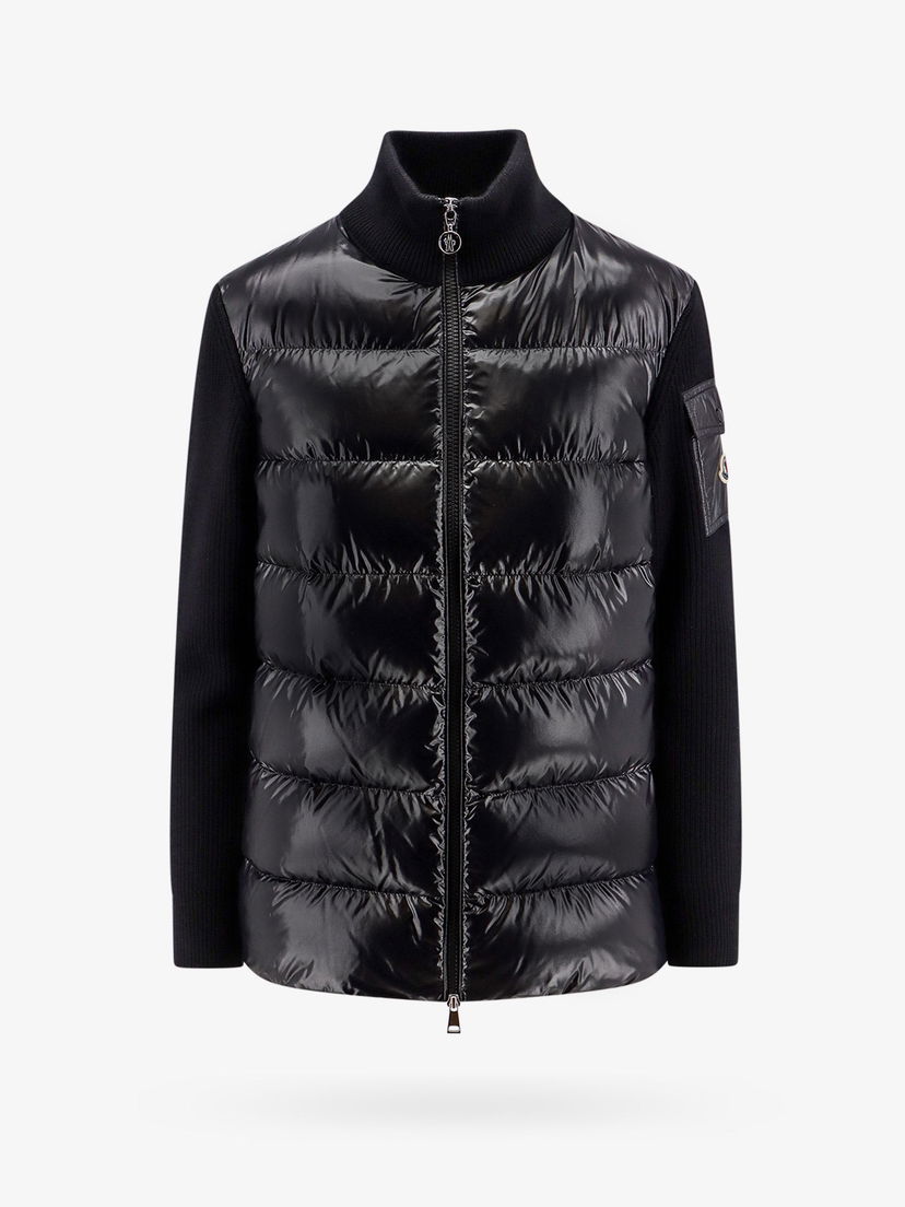 Bunda Moncler Padded Knit Jacket Čierna | 0939B00013M1131999