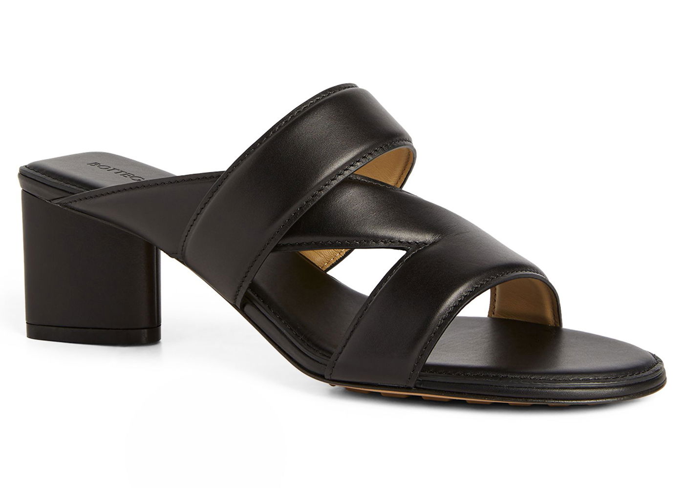 Tenisky a topánky Bottega Veneta Leather Crossover-Strap Sandal Čierna | 651376VBSL01000, 0