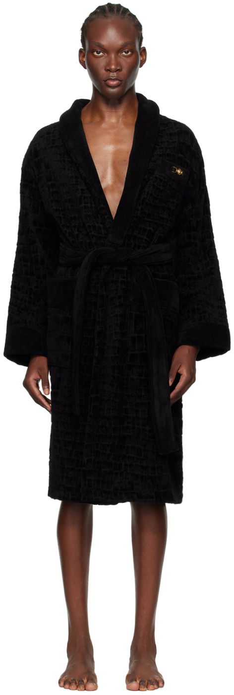 Pyžamo Versace Icon Pattern Robe Čierna | ZACJ00008_1A11960, 0