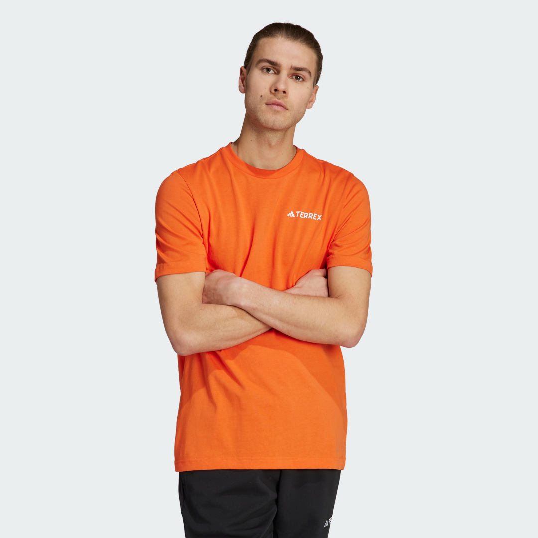 Tričko adidas Performance Terrex Graphic MTN 2.0 Tee Oranžová | IL5067, 0
