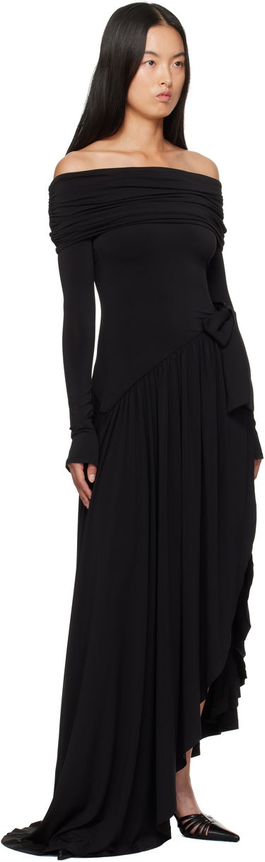 Šaty GUIZIO Guizio Lola Off-The-Shoulder Maxi Dress Čierna | F24407K012, 3