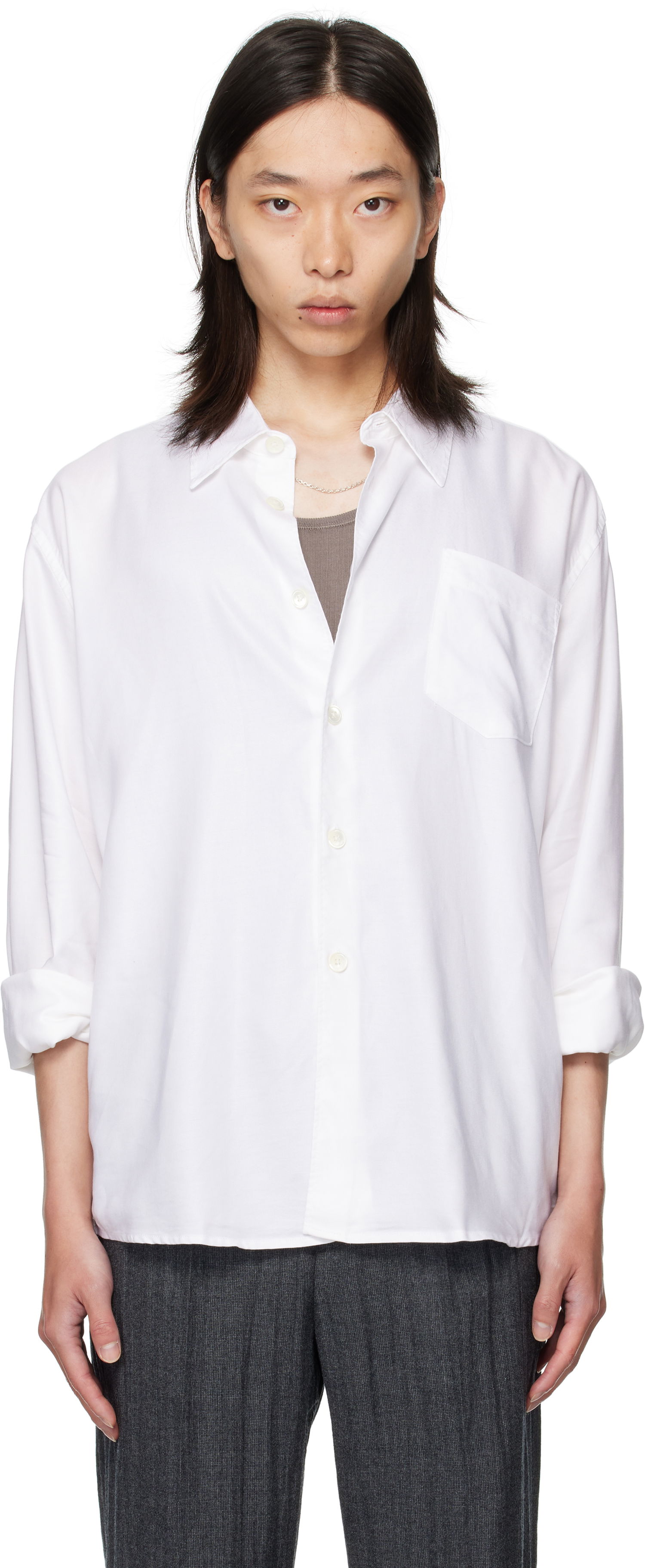 Košeľa OUR LEGACY Our Legacy Beyond Button-Up Shirt Biela | M4252BSW, 0