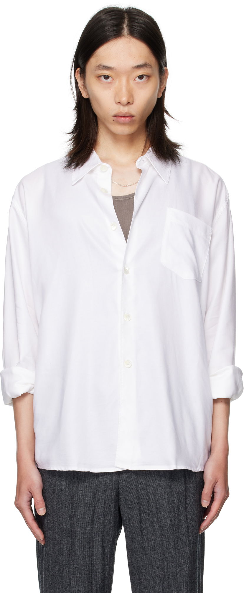 Košeľa OUR LEGACY Our Legacy Beyond Button-Up Shirt Biela | M4252BSW