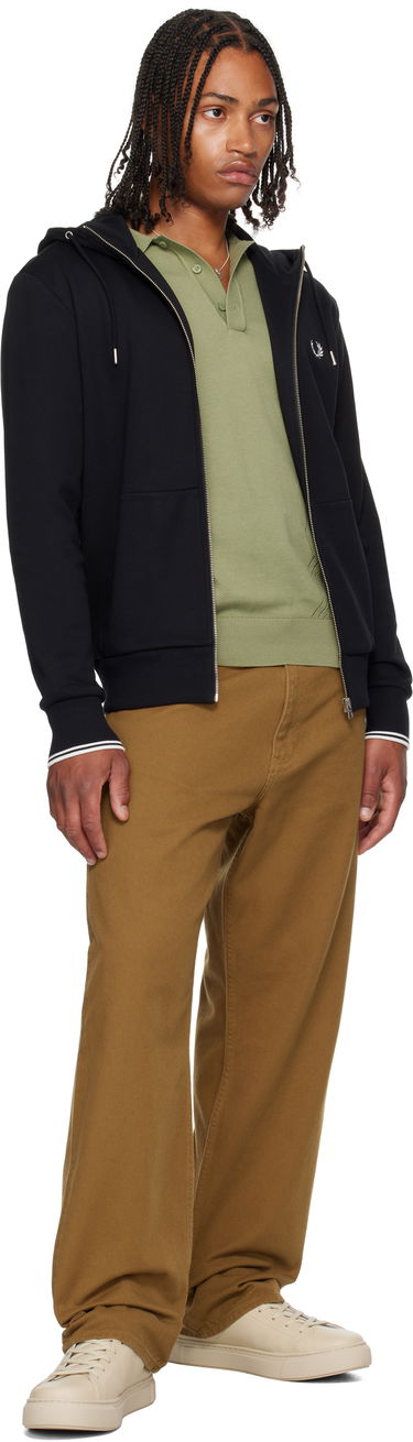 Mikina Fred Perry Zip Through Hoodie Čierna | J7536, 3
