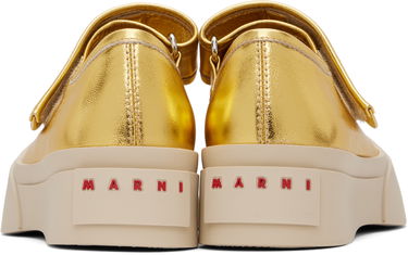 Oblečenie Marni Marni Leather Mary Jane Ballerinas Žltá | SNZW003120 PR695, 1