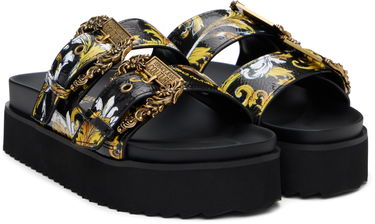 Tenisky a topánky Versace Versace Jeans Couture Outline Barocco Arizona Sandals Čierna | E78VA3SM1_EZS366, 3