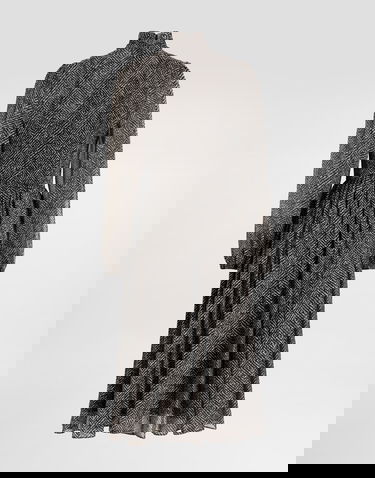 Šaty Dolce & Gabbana Chevron Print Silk Chiffon Pussy-Bow Neck Pleated Midi Dress Rôznofarebný | F6JLJTIS1ZNHH5QS, 1