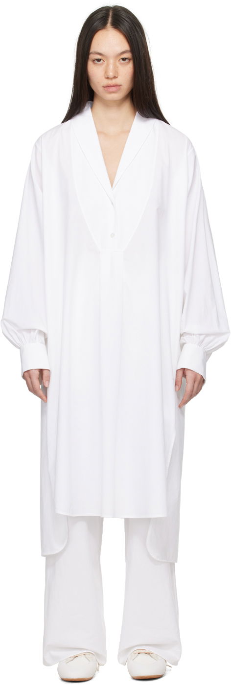 Šaty The Row Elinor Maxi Shirt Dress Biela | 7797-W2517, 0