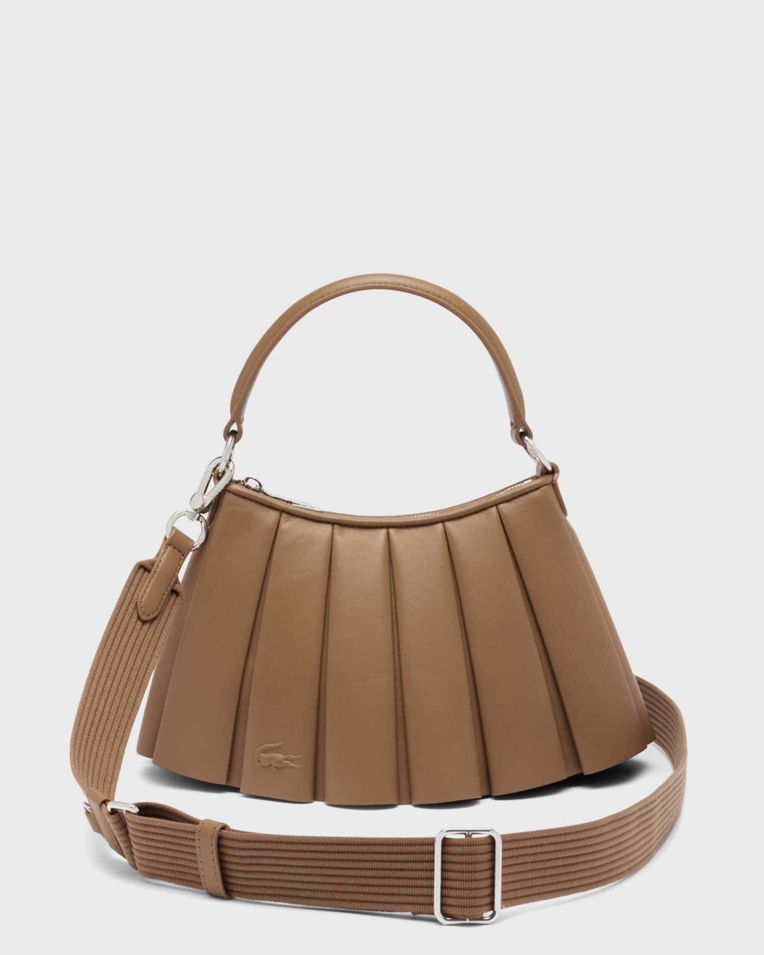 Taška cez rameno Lacoste Lenglen Pleated Shoulder Bag Hnedá | NU5011DP-T15, 1