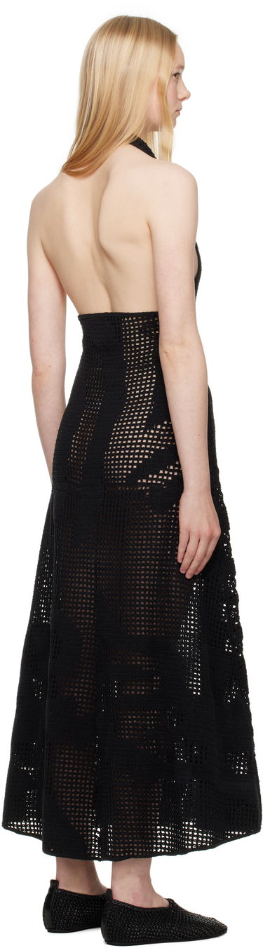 Šaty Nanushka Nanushka Fotini Halter Crochet Midi Dress Čierna | NW25SSDR24599, 2