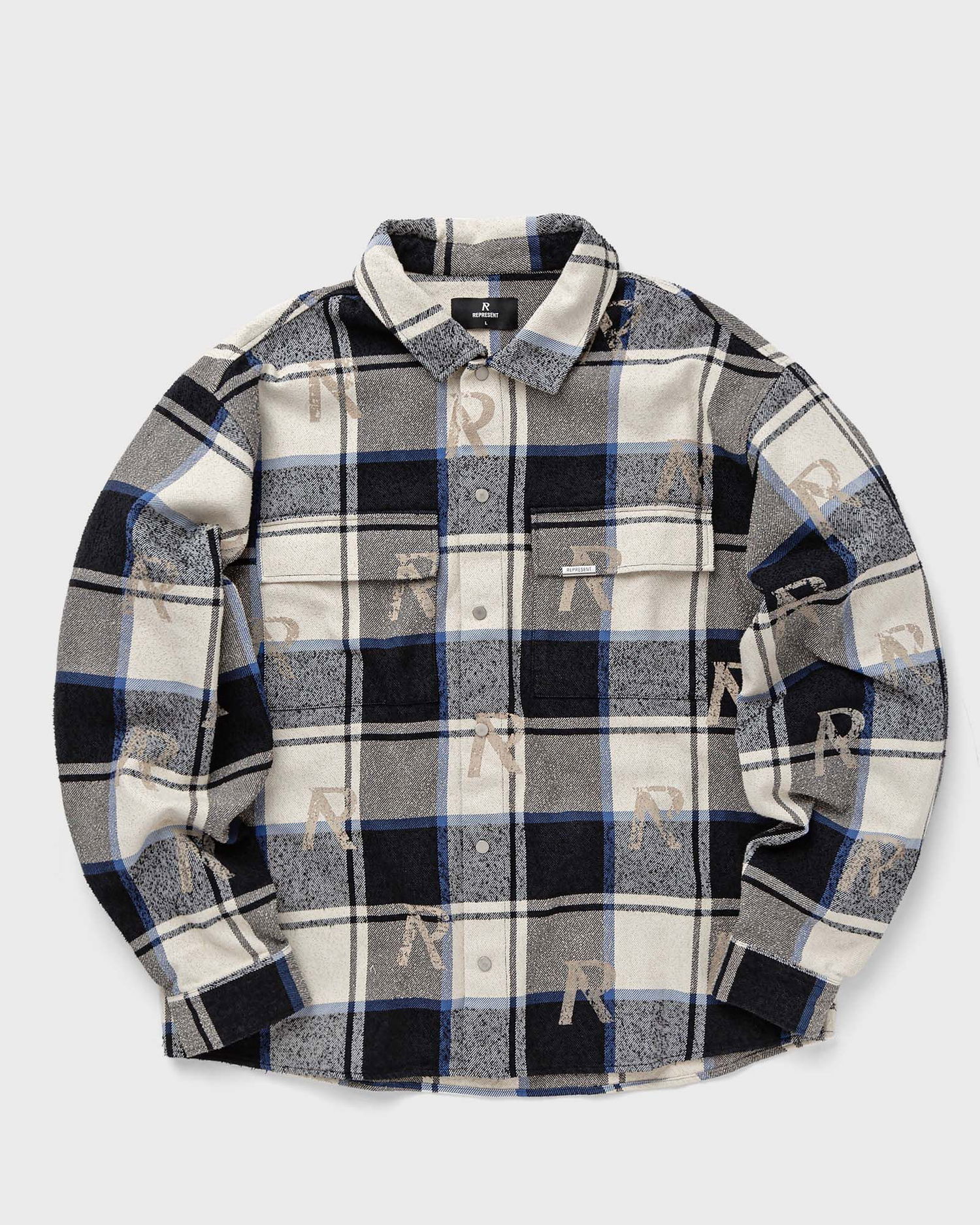 Košeľa Represent Clo Represent ALL OVER INITIAL FLANNEL SHIRT Čierna | MLM216-438, 0