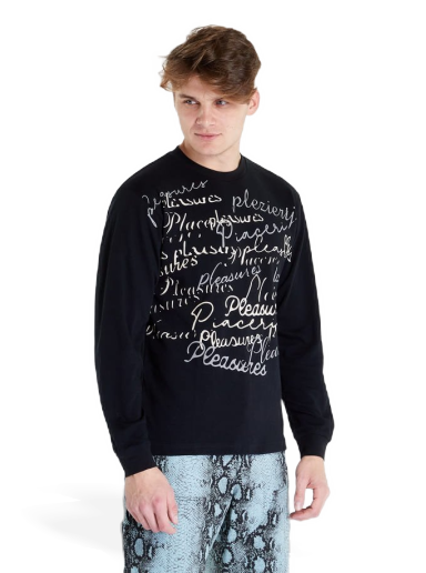 Mikina Pleasures Shatter Long Sleeve Sweatshirt Čierna | P22F022 black