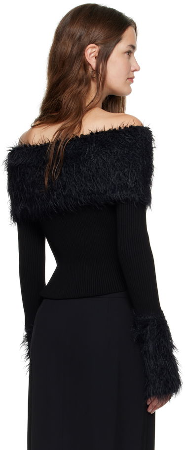 Sveter Jean Paul Gaultier Jean Paul Gaultier Ribbed Off-The-Shoulder Sweater Čierna | 25/03-W-PO018-K005-00, 2
