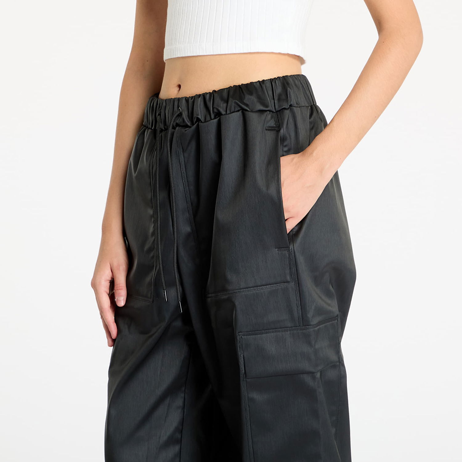 Nohavice Rains Pants Cargo Rain Pants Wide W3 Čierna | 18990 84 Black Grain, 1