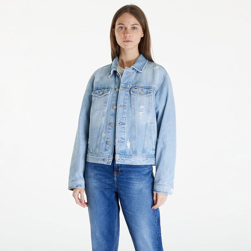 Bunda Tommy Hilfiger Mom Classic Jeans Jacket Denim Light Modrá | DW0DW17662 1AB