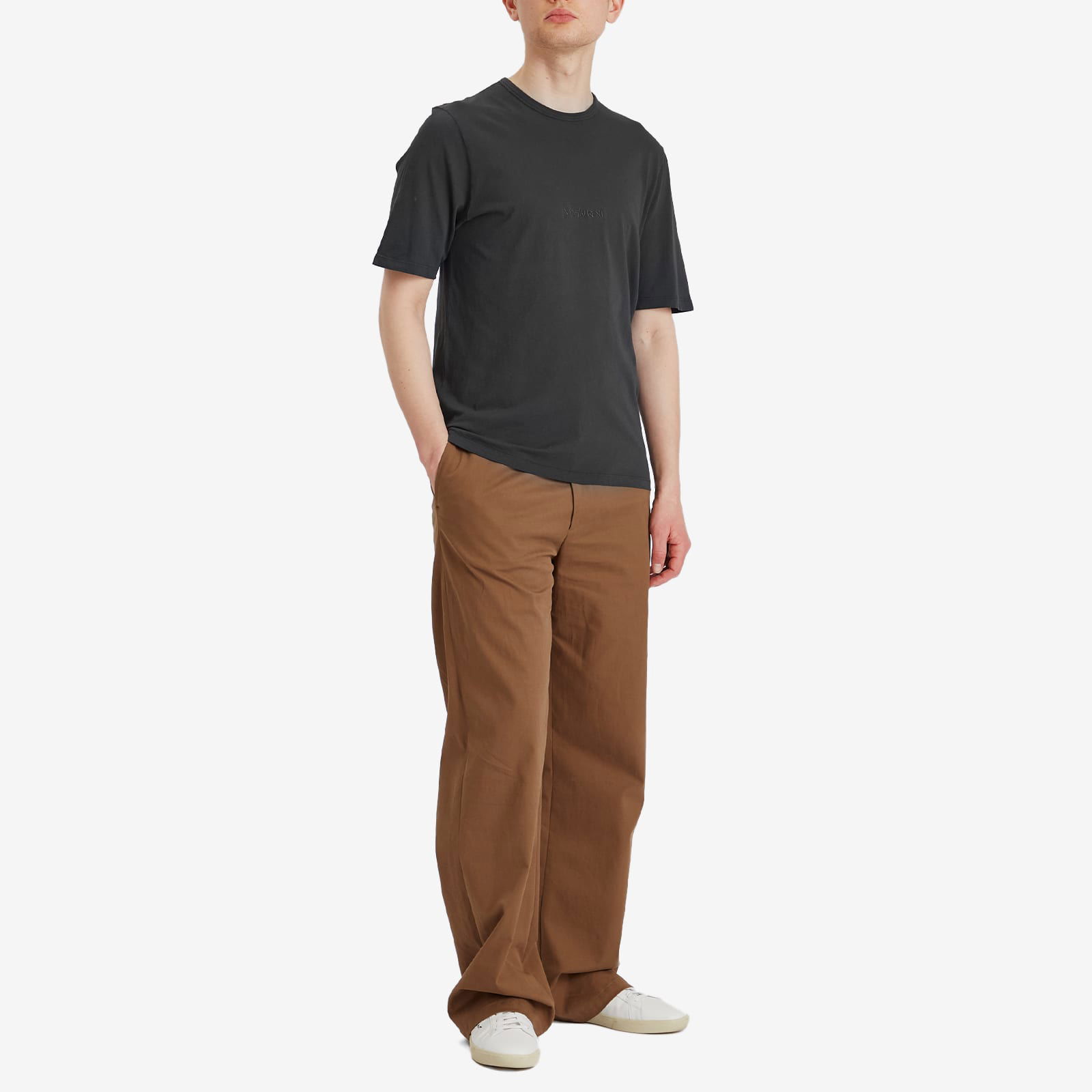 Saint Laurent Tonal Logo T-Shirt, Size Large