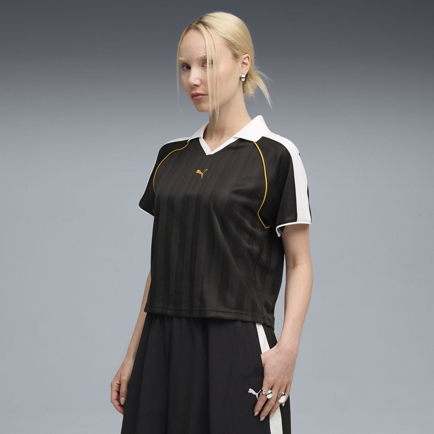 Dres Puma T7 Relaxed Fit Soccer Jersey Čierna | 632157_01, 0