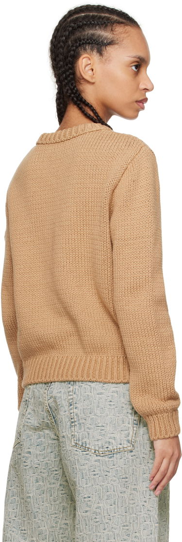 Sveter Moncler Moncler Embroidered Logo Cotton Sweater Hnedá | K10939C00004M5206, 2