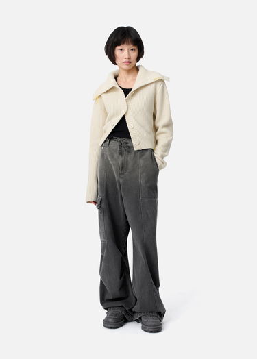 Sveter AXEL ARIGATO Cropped Knit Cardigan Biela | A3359002, 4