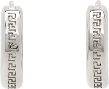 Náušnice Versace Versace Greca Hoop Earrings Metalická | 1018958_1A00620, 0