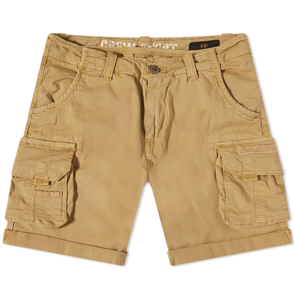 Šortky Alpha Industries Crew Short Sand Hnedá | 176203-14, 0