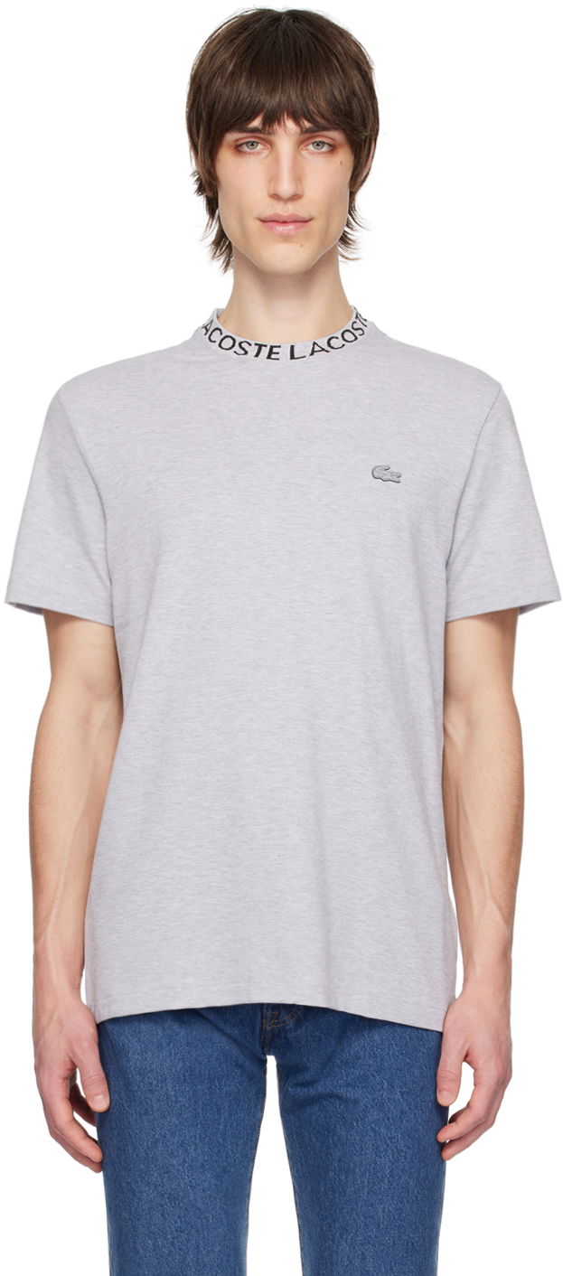 Tričko Lacoste Patch T-Shirt Šedá | TH7488_J2G, 0