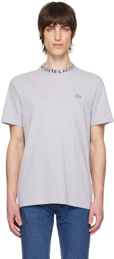 Tričko Lacoste Patch T-Shirt Šedá | TH7488_J2G, 0
