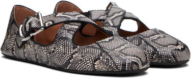 Tenisky a topánky Alaïa ALAÏA Criss Cross Snake Ballerina Flats Čierna | AA3A046I054, 3
