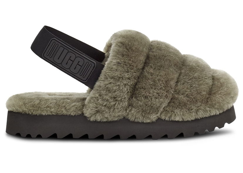 Tenisky a topánky UGG Super Fluff Slingback Slippers Čierna | 1121751-BTOL
