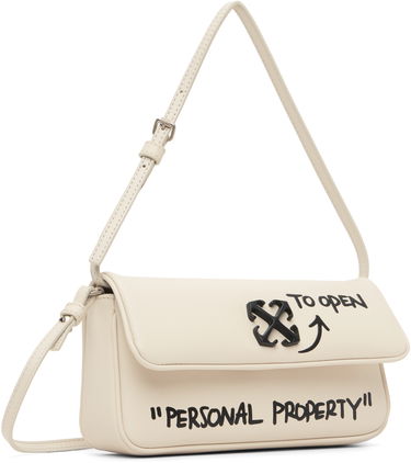 Taška cez rameno Off-White Jitney Shoulder 0.7 Quote Bag Béžová | OWNN18BC99LEA0010410, 1