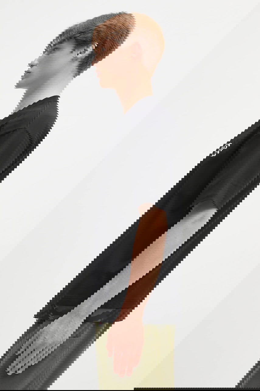 Tričko AAPE by A Bathing Ape Cotton Oversized T-shirt with Patch Fancy Main Čierna | AAPTEM1652XXO, 1