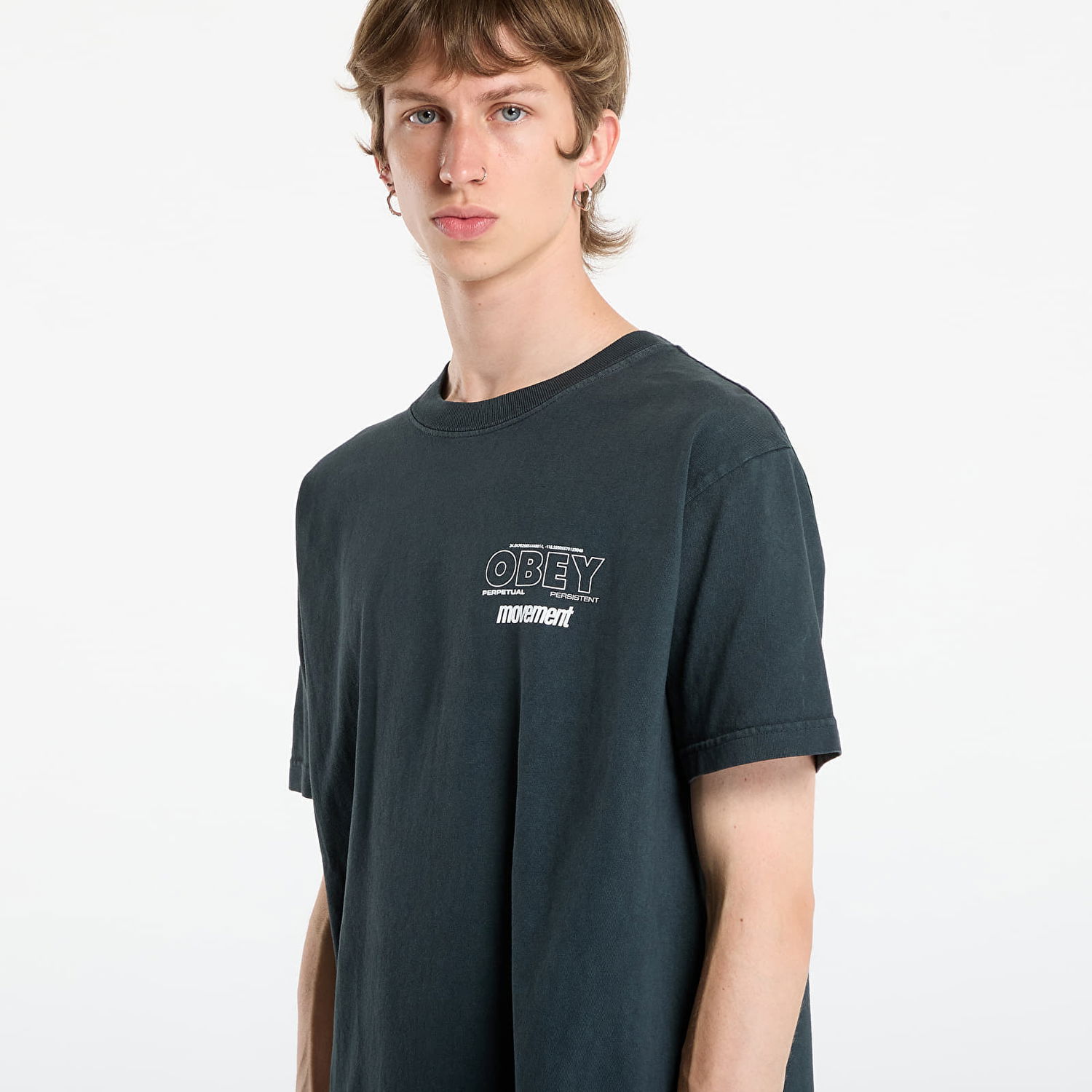 Tričko OBEY OBEY Persistent Movement T-Shirt Čierna | 167924207-PTB, 1