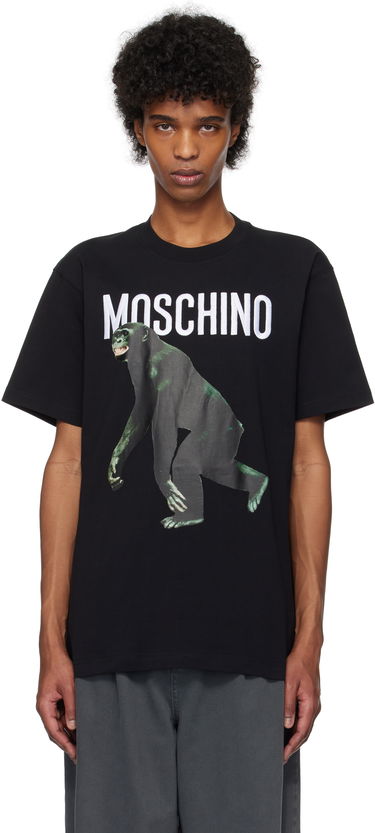Tričko Moschino Moschino Chimpanzee Graphic Tee Čierna | 251ZZA071302411555, 0